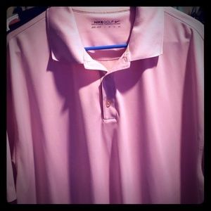 2x mens dri-fit Golf Shirt pastel pink polo shirt